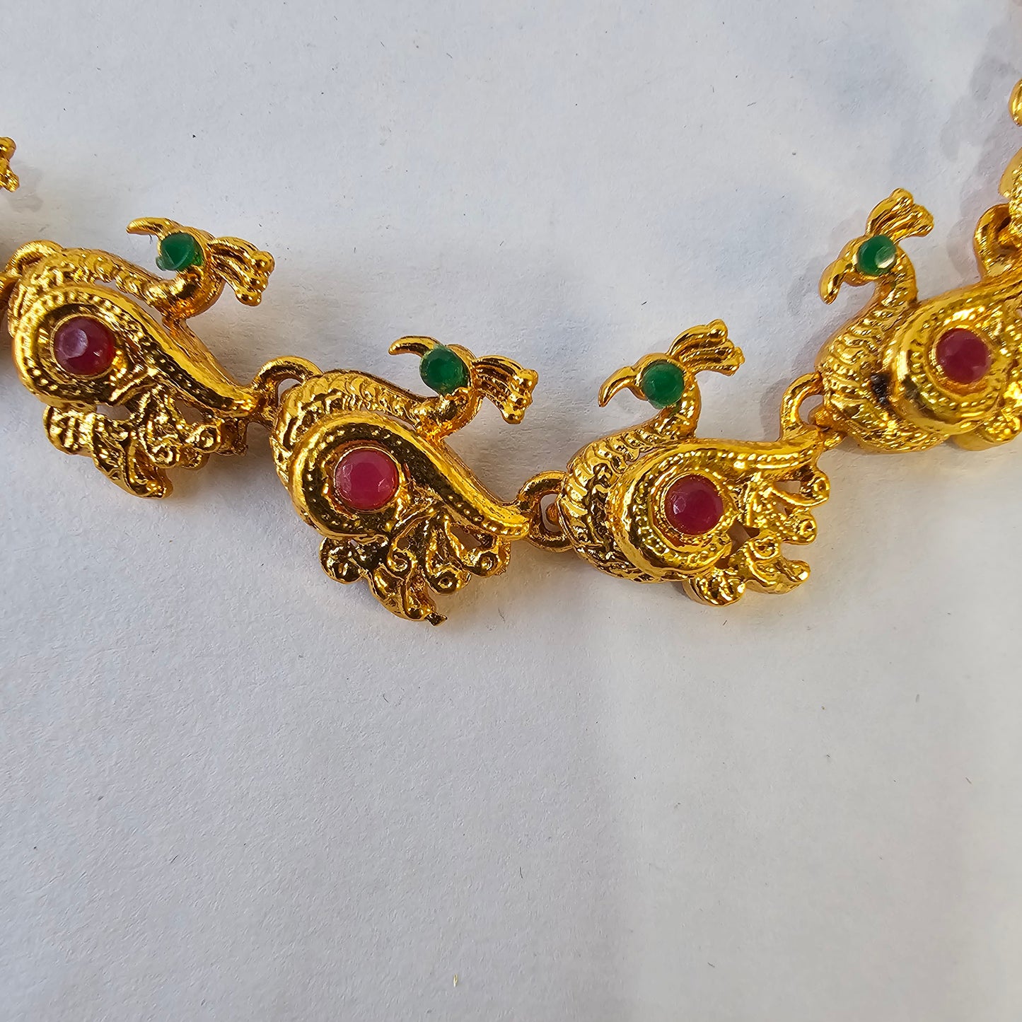 Angel Glitterz – Temple Medallion Gold-Toned Long Necklace Set (AG8109)