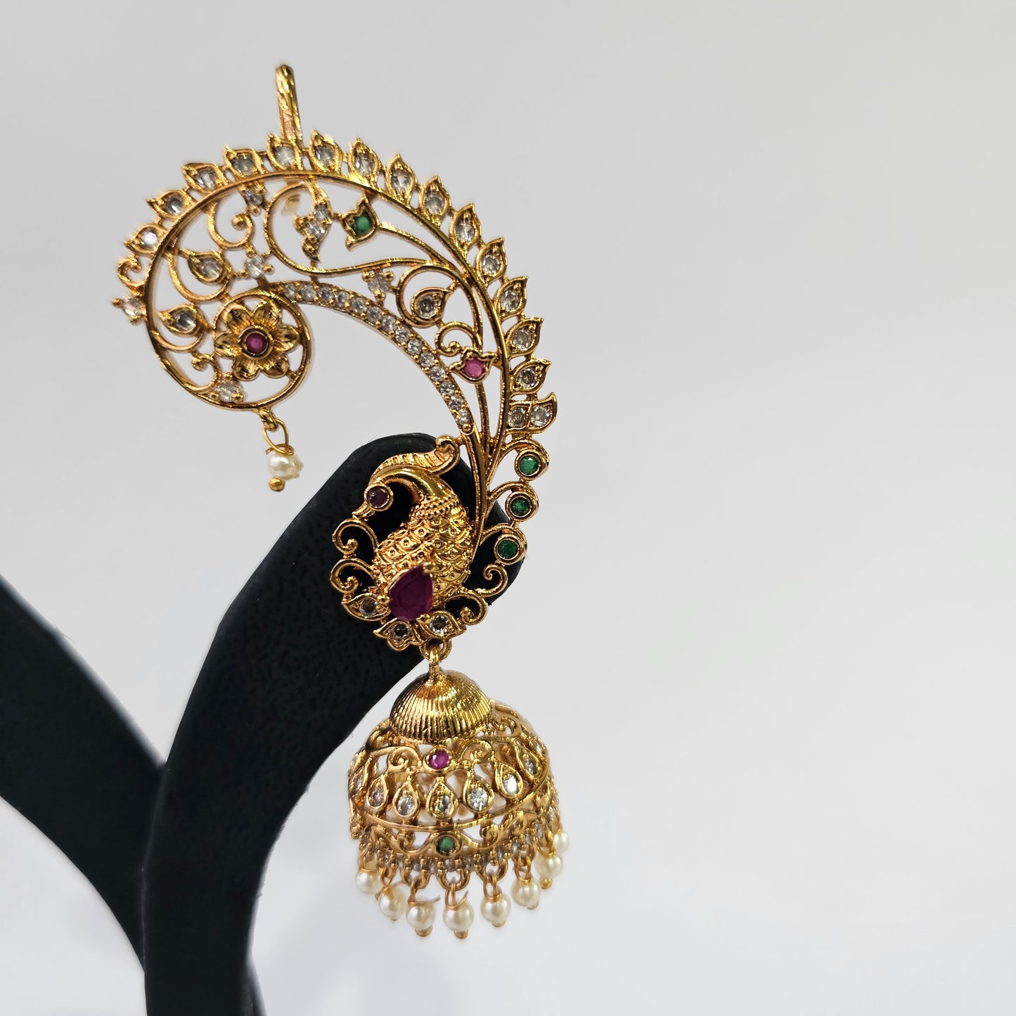 Angel Glitterz – Peacock Motif Cuff Earrings (AG8144)