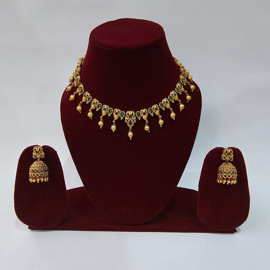 Angel Glitterz - Matt Finish Short Necklace Set (AG8075)
