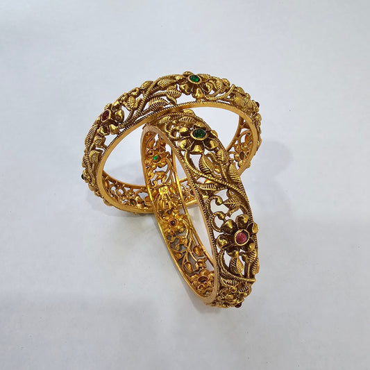 Angel Glitterz –Premium Antique Nakshi Matt Finish Bangles - Single piece (AG8080)