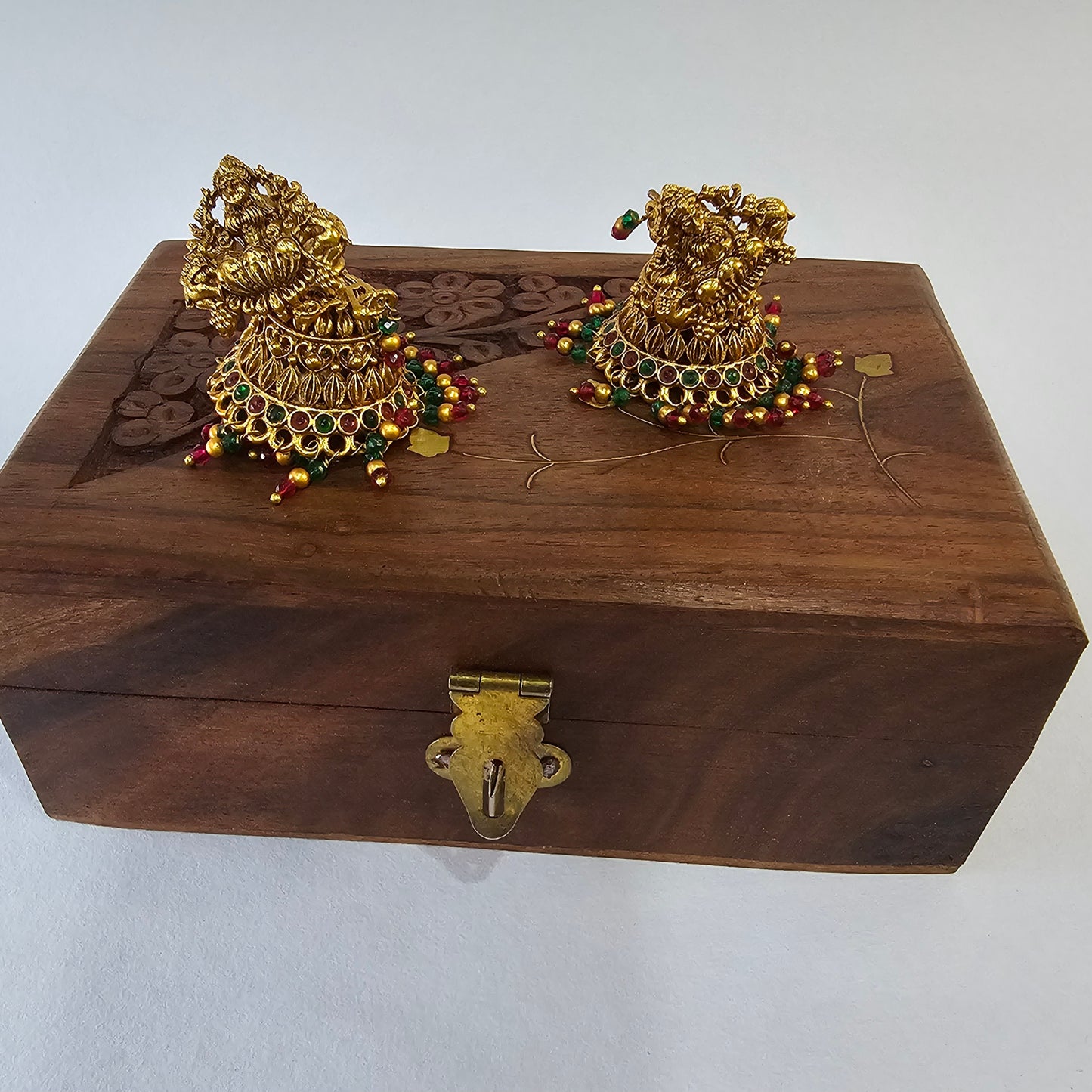 Angel Glitterz – Antique Matt Temple Jhumka Earrings (AG8086)