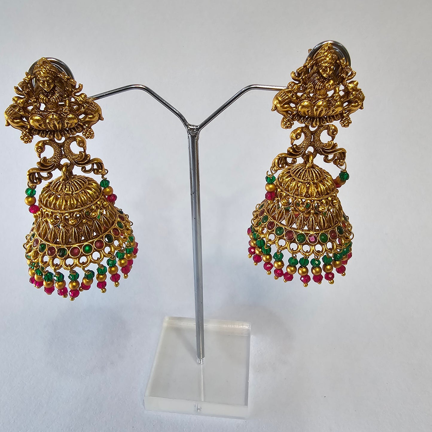 Angel Glitterz – Antique Matt Temple Jhumka Earrings (AG8086)