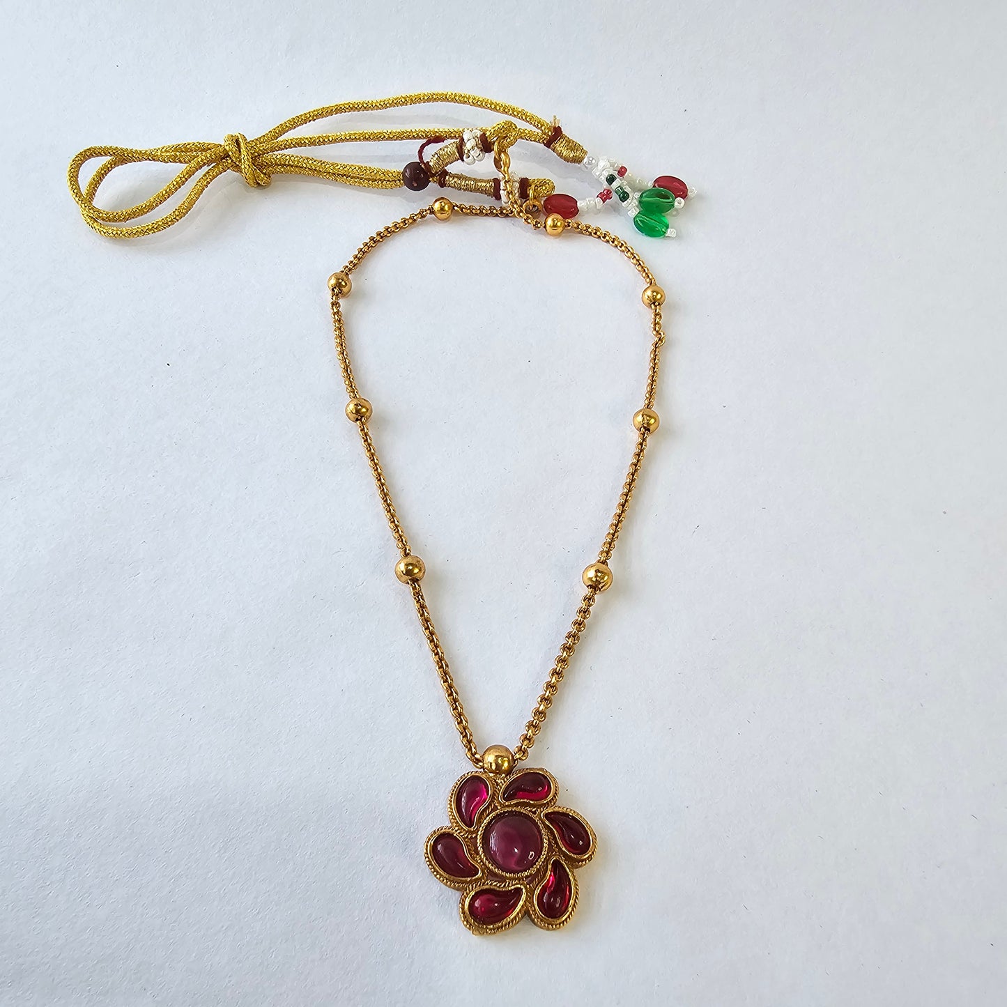 Angel Glitterz – Floral Kemp Pendant Necklace Set (AG8094)