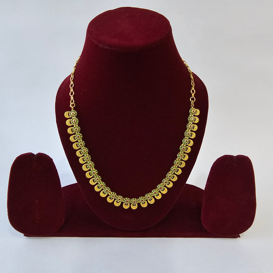 Angel Glitterz – Stone Accent Coin Motif Necklace (AG8107)
