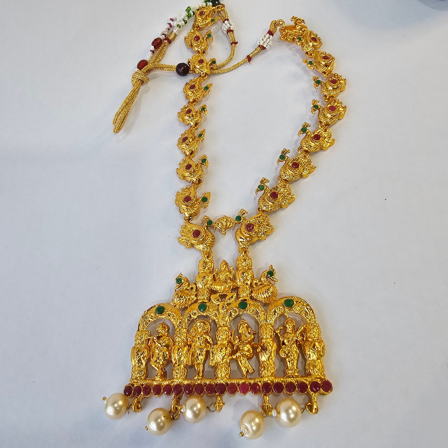 Angel Glitterz – Temple Medallion Gold-Toned Long Necklace Set (AG8109)