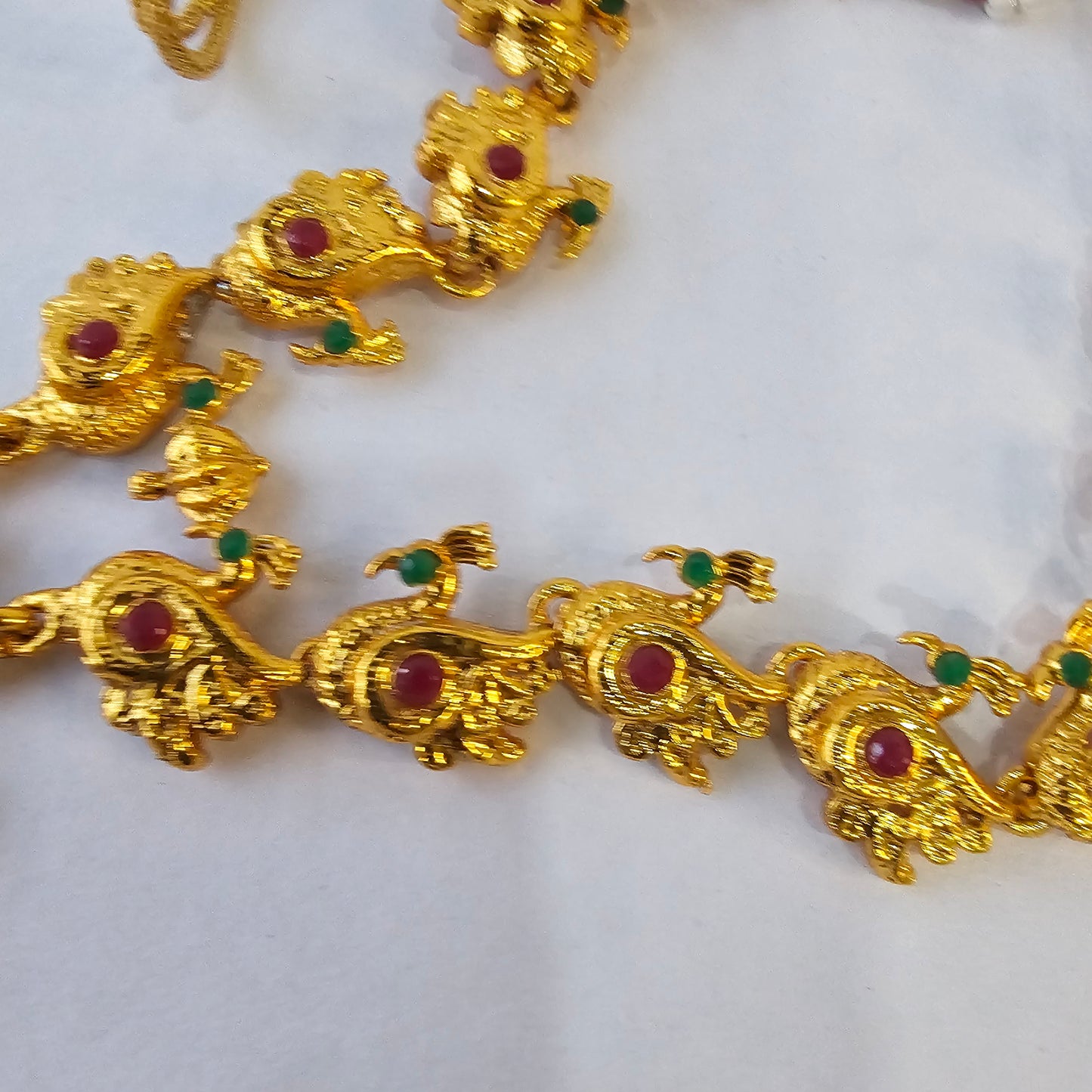 Angel Glitterz – Temple Medallion Gold-Toned Long Necklace Set (AG8109)