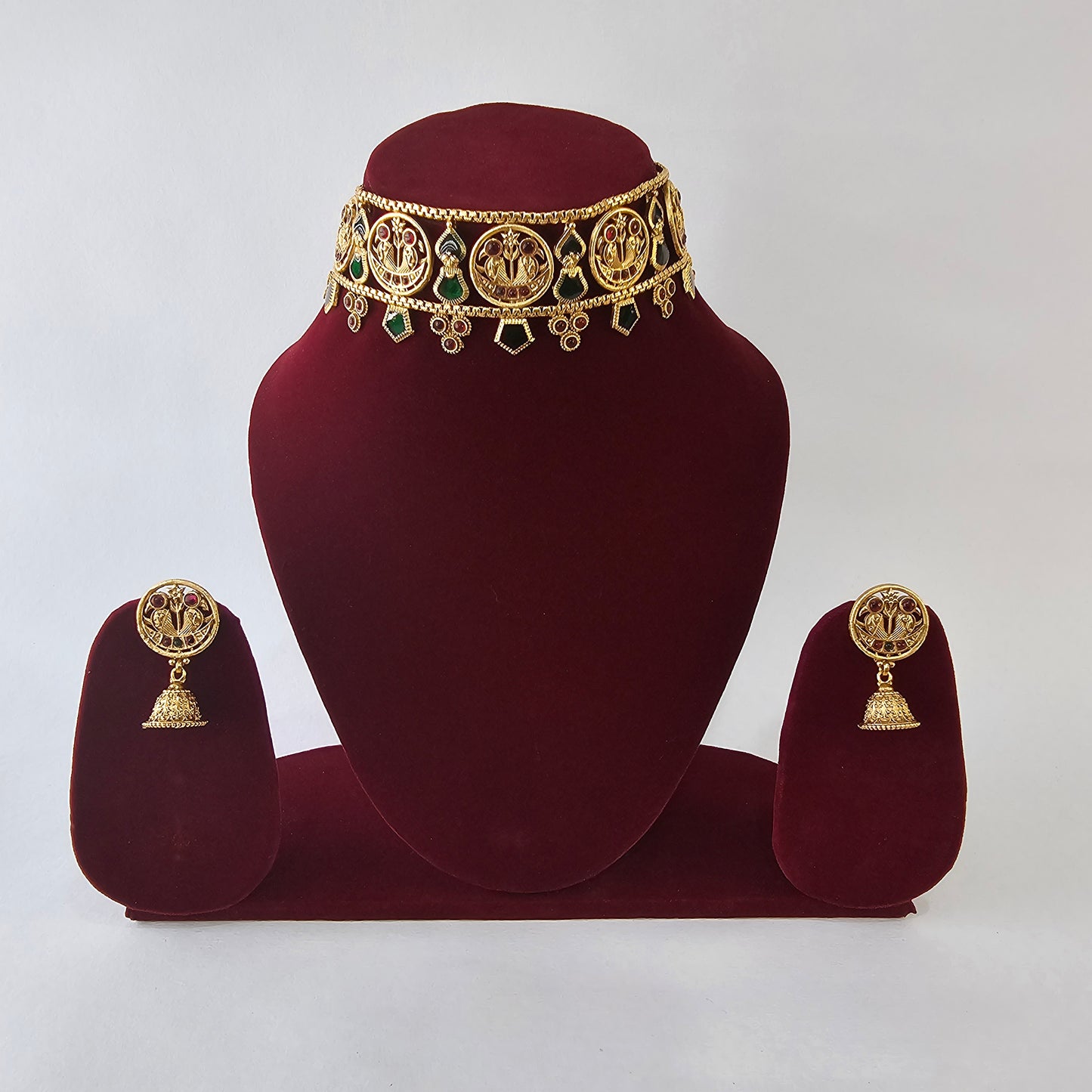 Angel Glitterz – Fusion Stone Accent Choker Necklace Set (AG8110)
