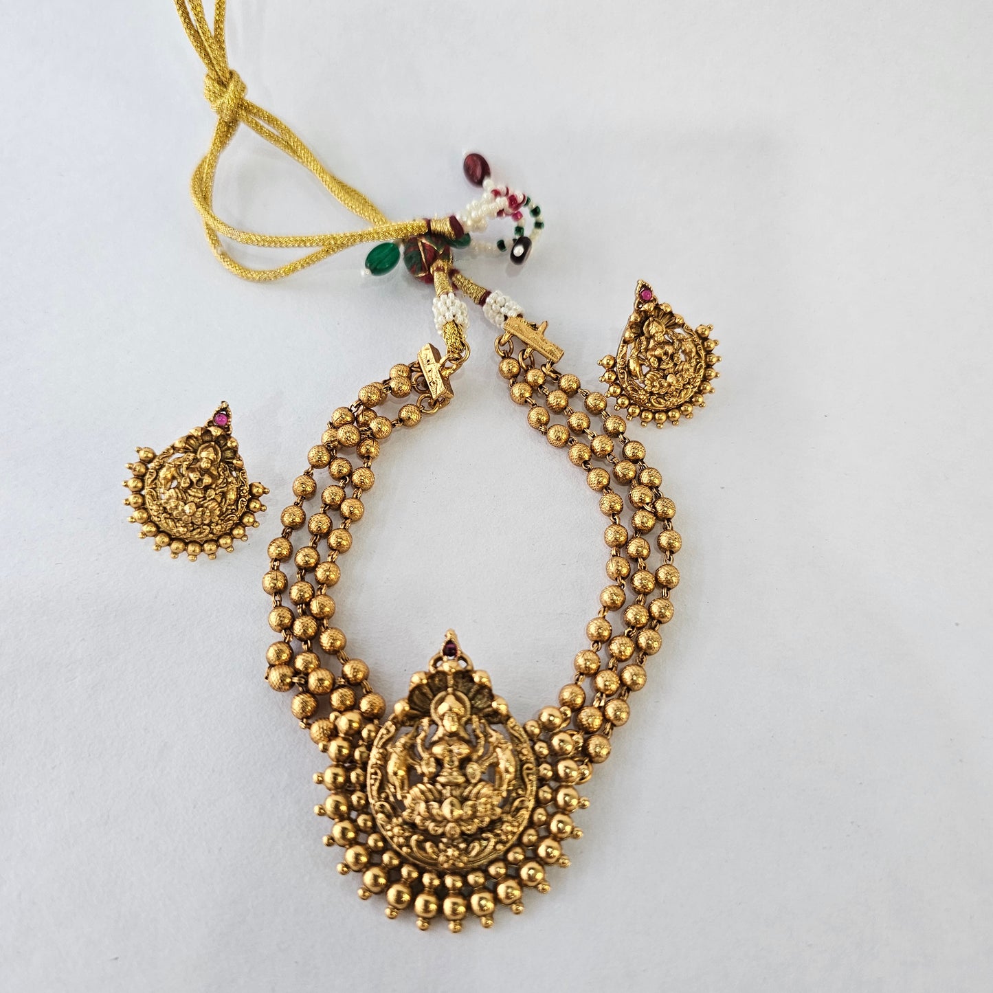 Angel Glitterz – Temple Motif Beaded Choker Necklace Set (AG8112)