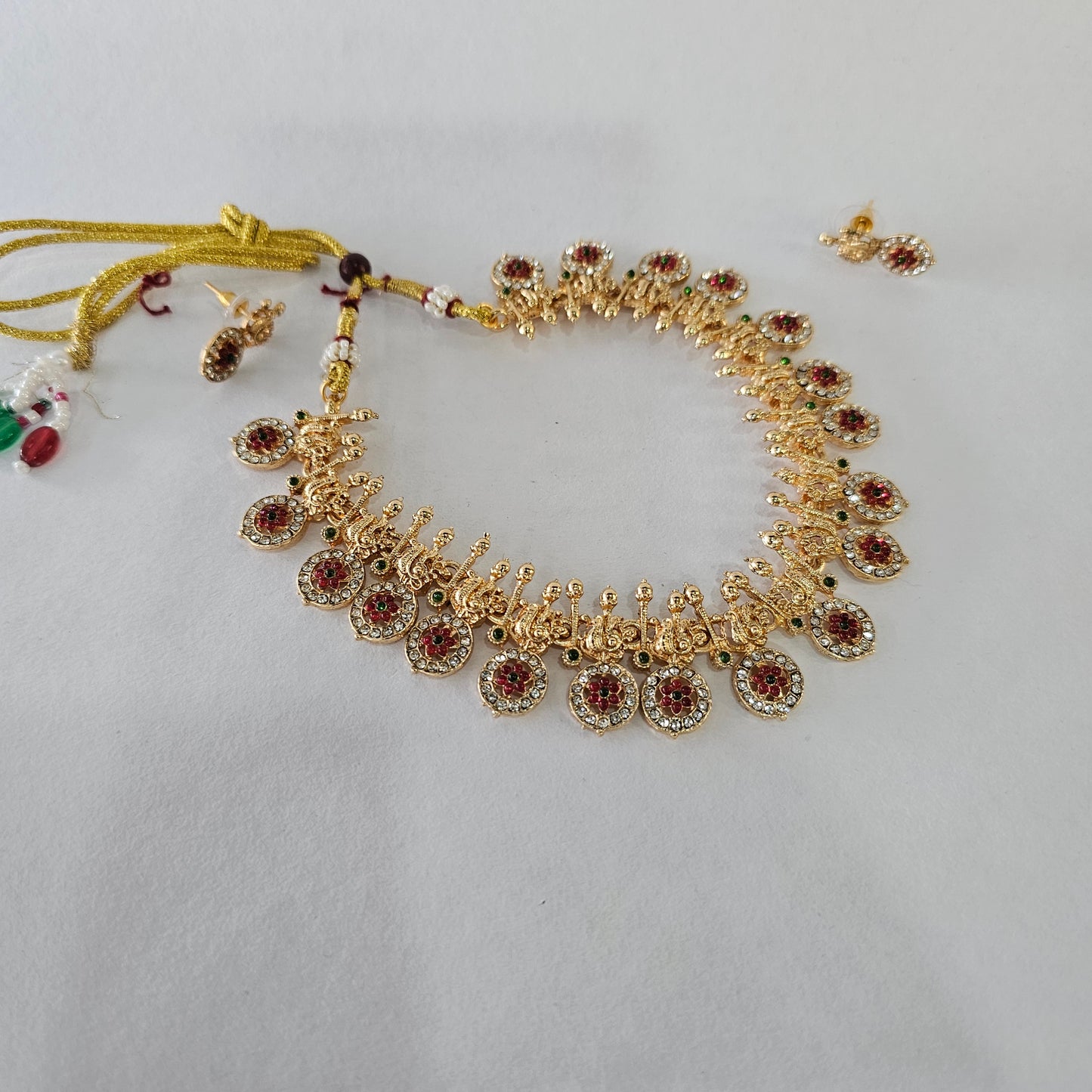 Angel Glitterz – Medallion Drop Short Necklace Set (AG8114)