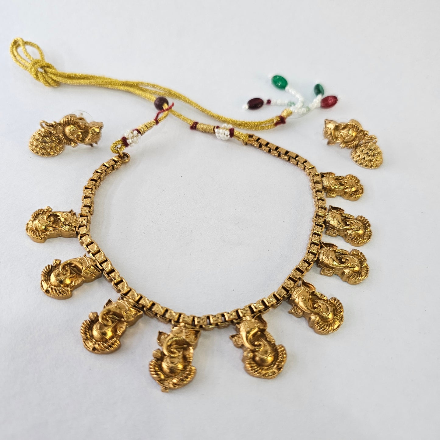 Angel Glitterz – Ganesha Motif Short Necklace Set (AG8125)