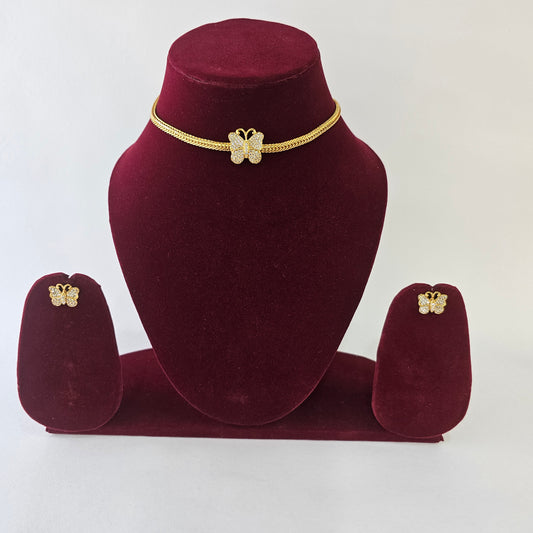 Angel Glitterz – Butterfly Motif Choker Necklace Set (AG8127)