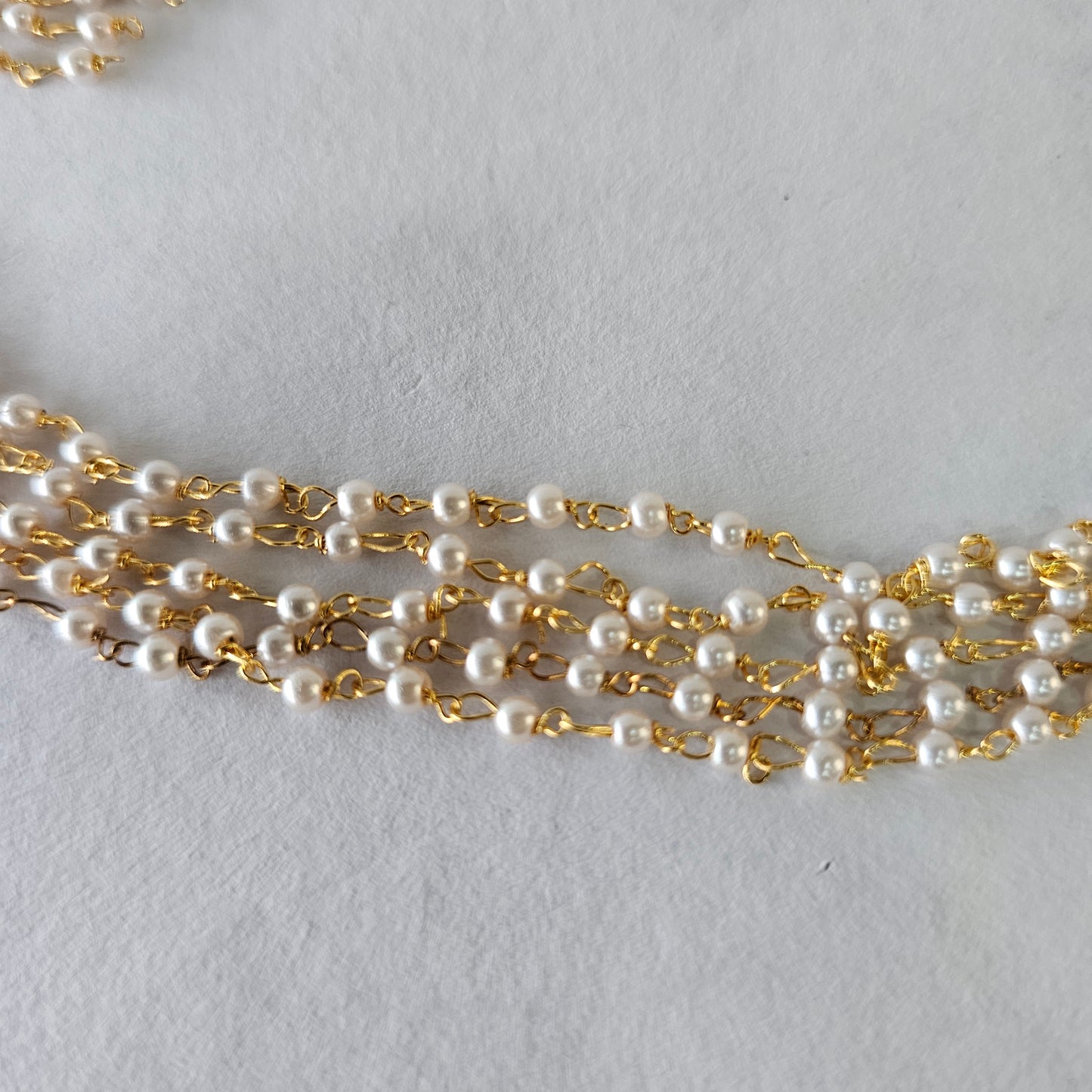 Angel Glitterz – Multi layer Pearl Layered Necklace Set (AG8128)