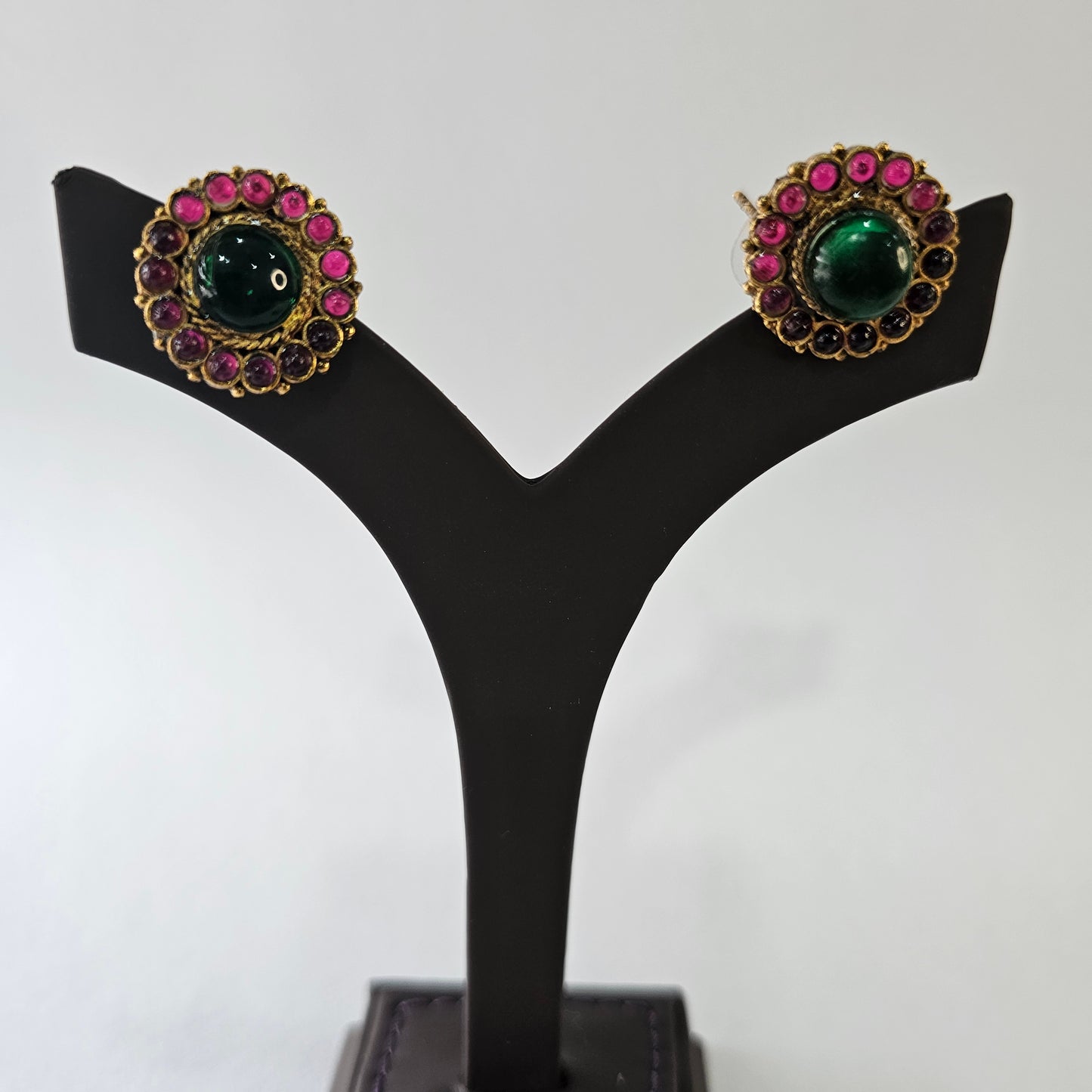 Angel Glitterz – Kathakali Stone Motif Short Necklace Set (AG8132)