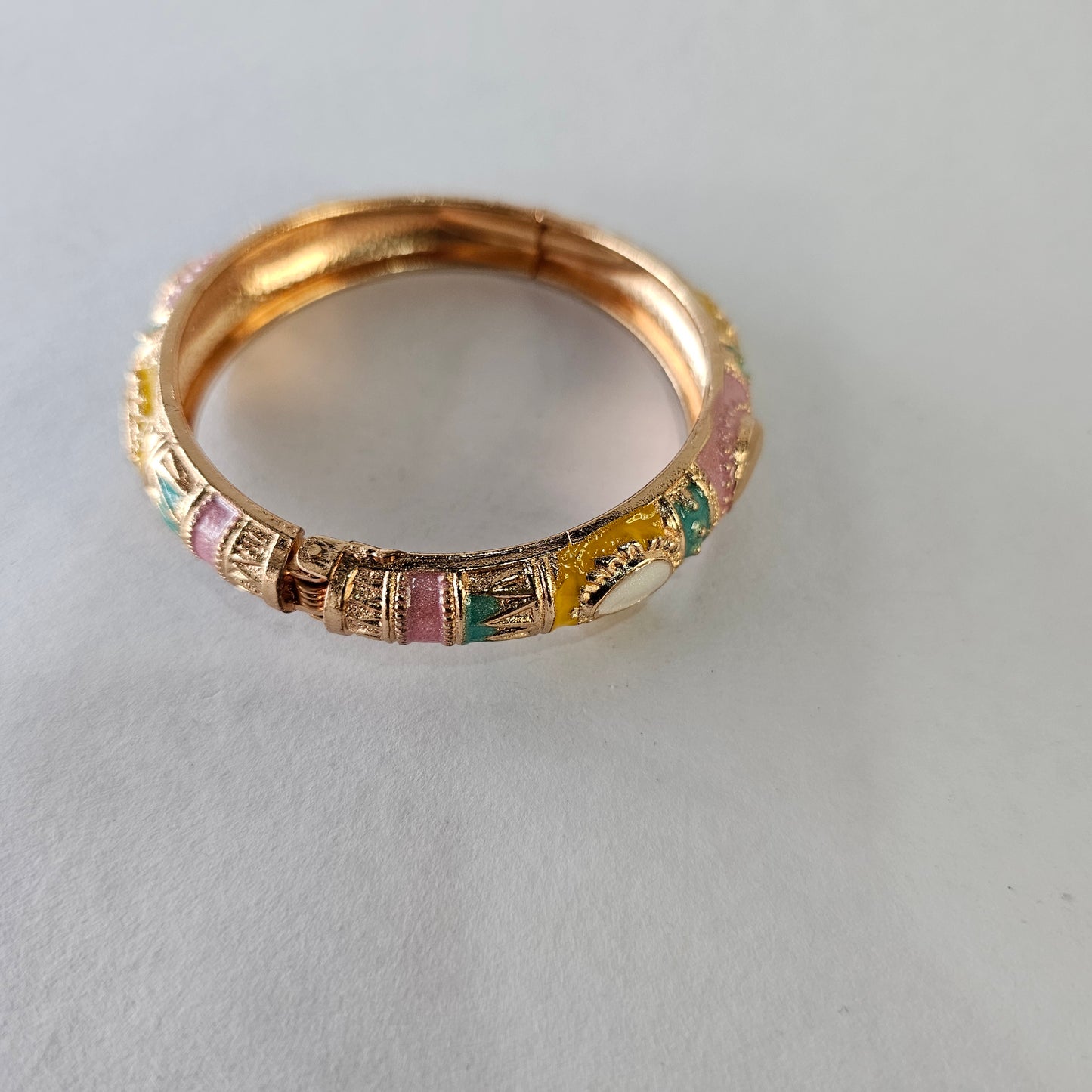 Angel Glitterz – Meenakari Stone Accent Hinged Bangle - Single piece (AG8196)