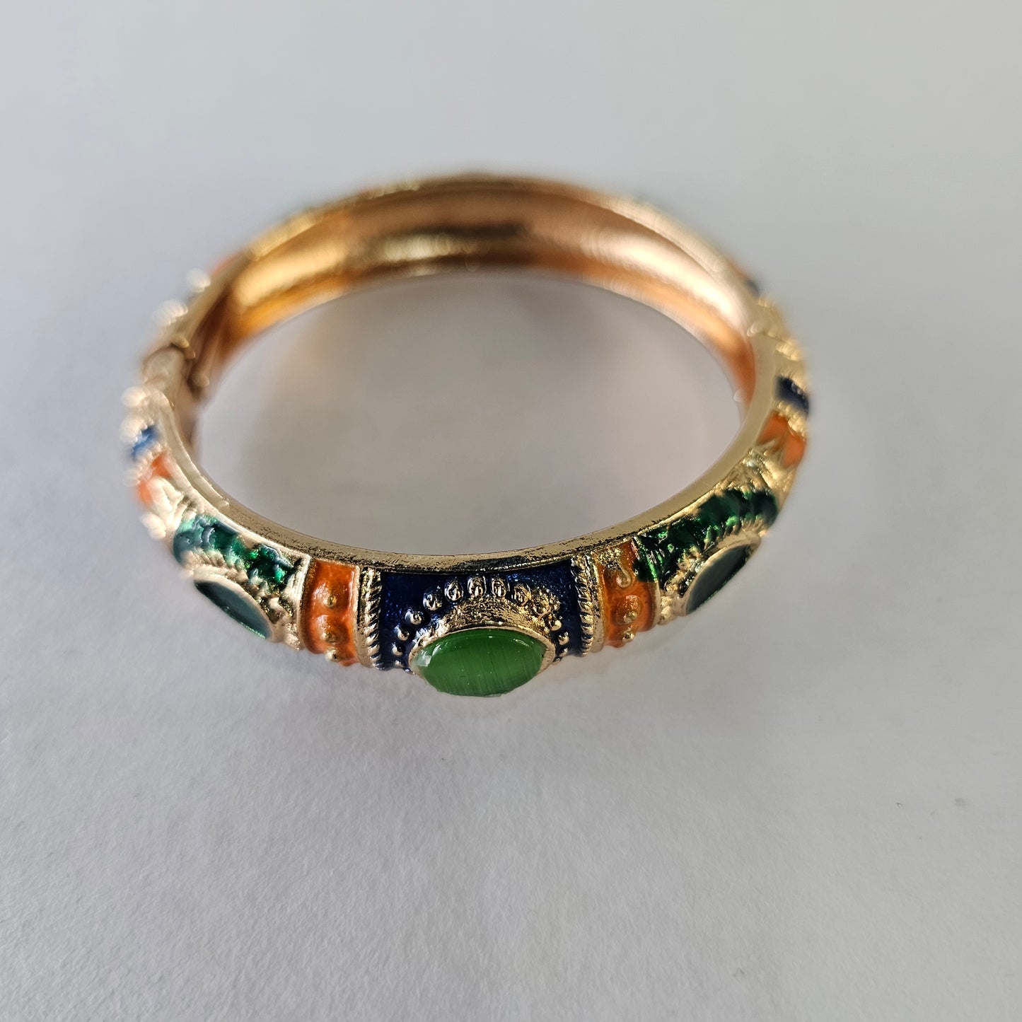 Angel Glitterz – Meenakari Stone Accent Hinged Bangle -Single piece (AG8197)