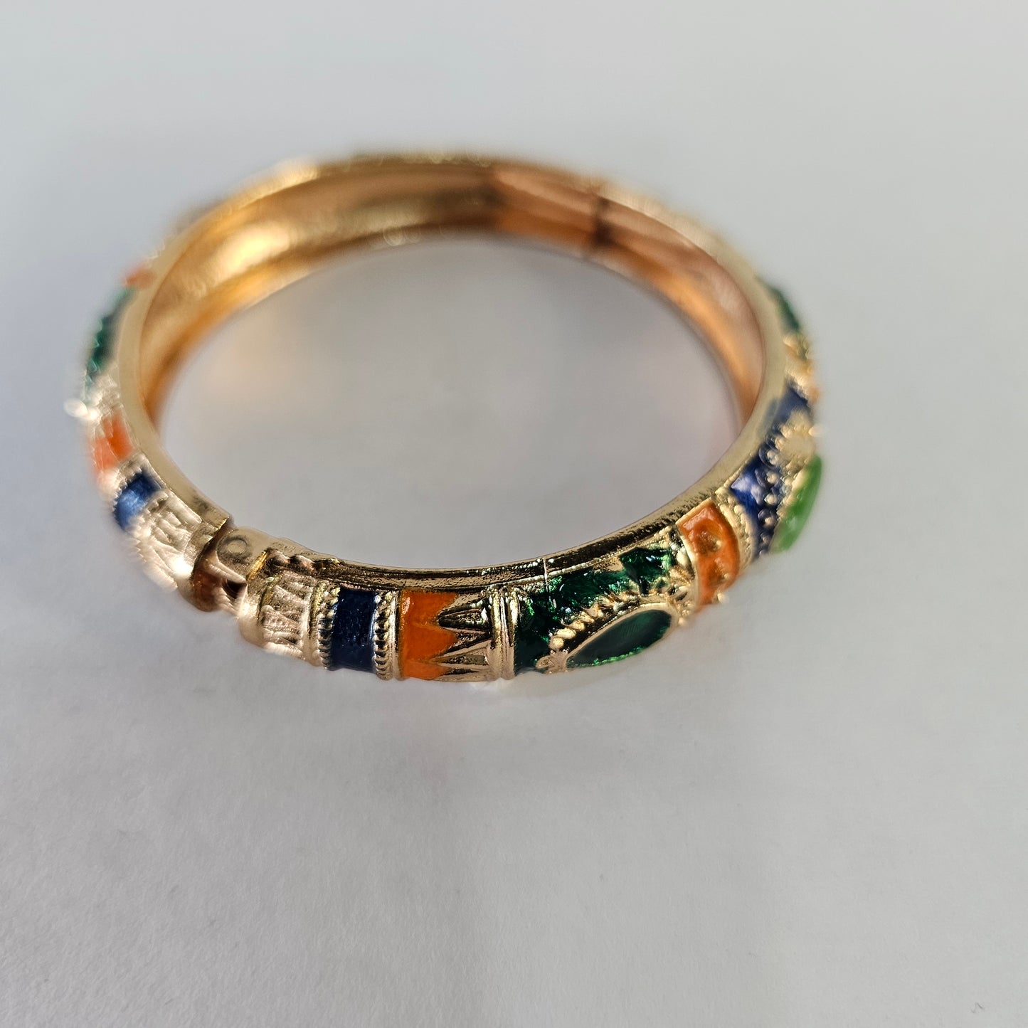 Angel Glitterz – Meenakari Stone Accent Hinged Bangle -Single piece (AG8197)