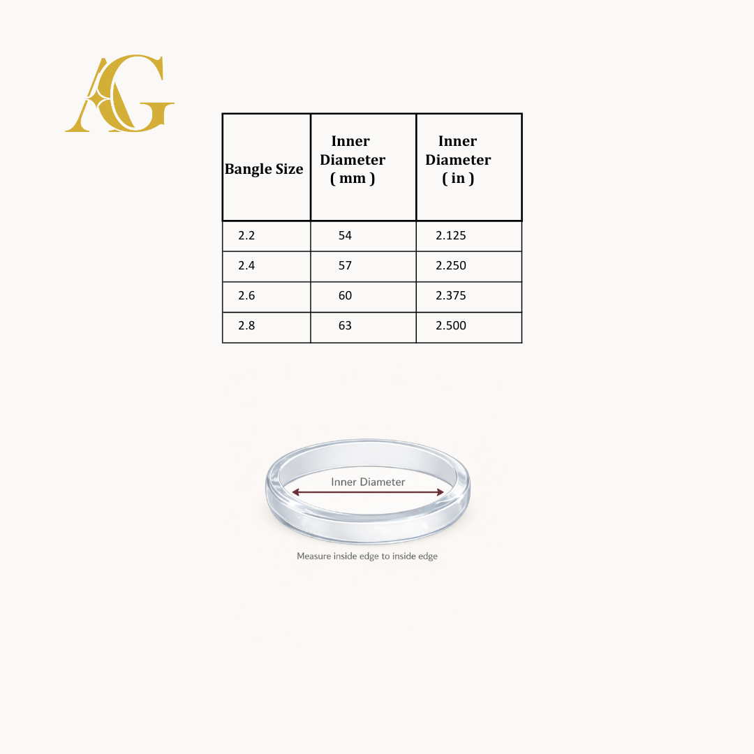 Angel Glitterz – Antique Matt Temple Bangles - Single piece (AG8087)